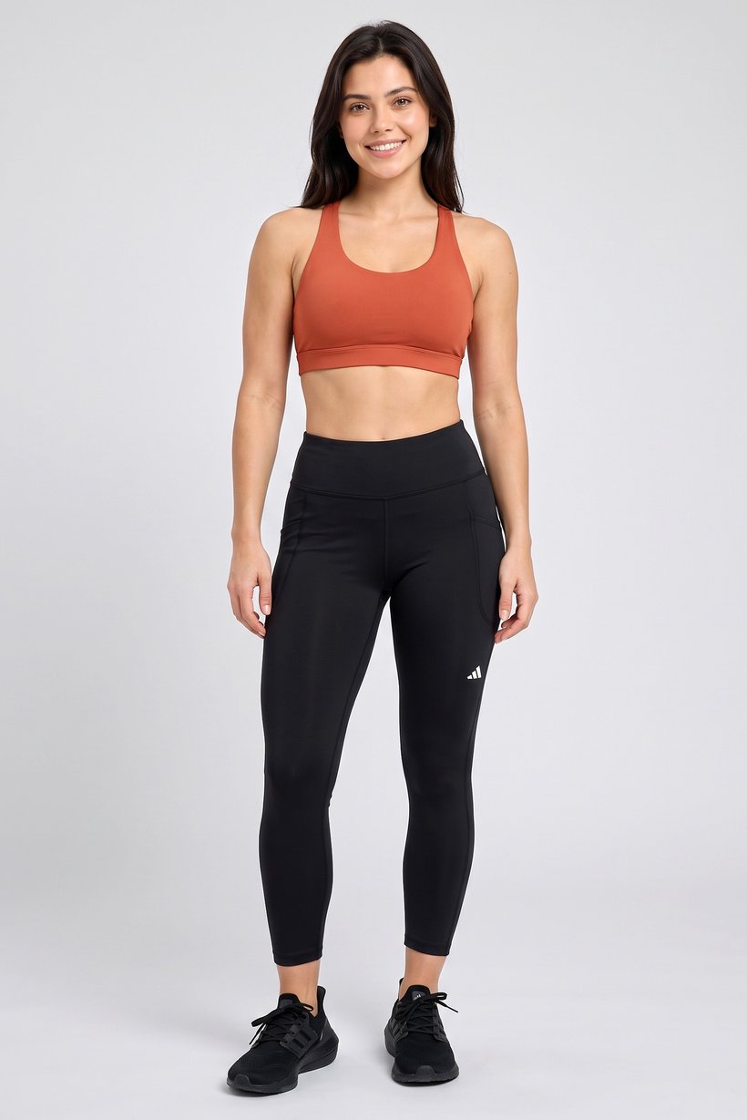Women Tight Fit Running Leggings, Black