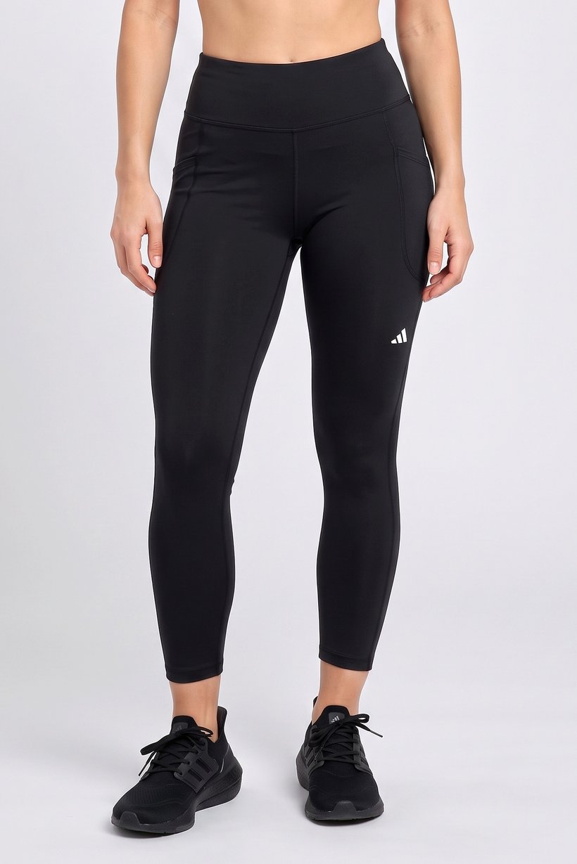 Women Tight Fit Running Leggings, Black