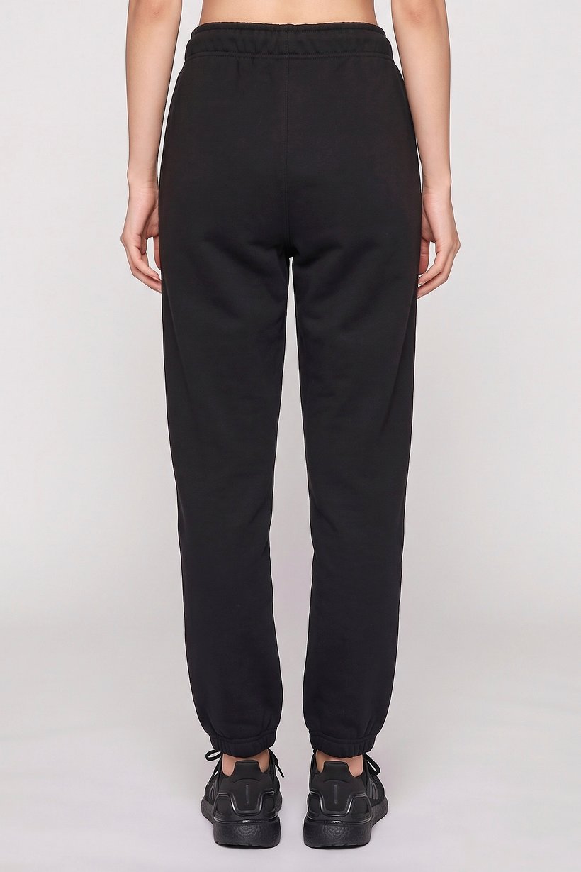 Women Sportswear Fit Outdoor Sweatpants, Black