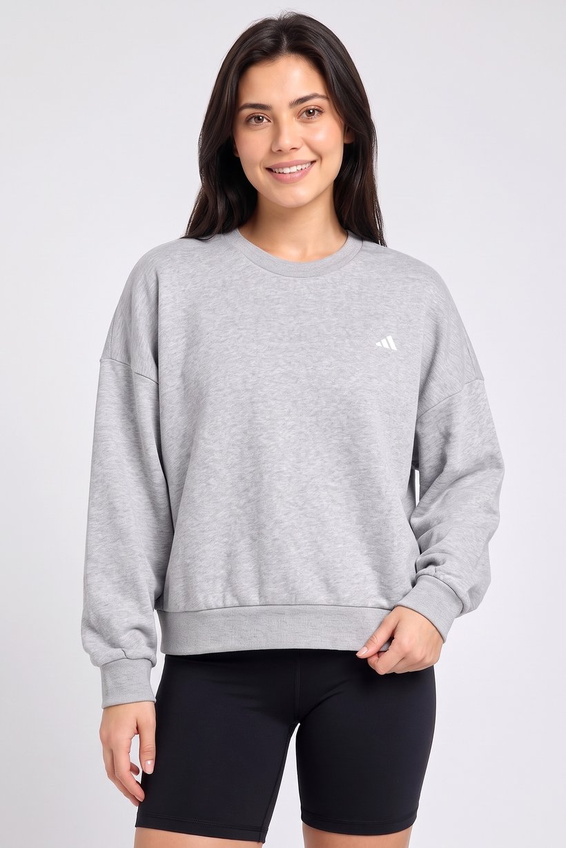 Women Sportswear Fit Long Sleeve Outdoor Sweatshirt, Light Grey