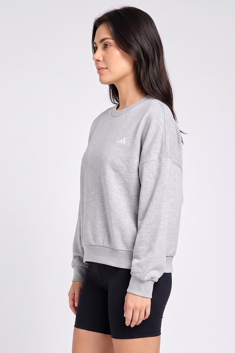 Women Sportswear Fit Long Sleeve Outdoor Sweatshirt, Light Grey
