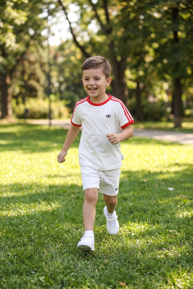 Toddlers Boy 2 Pcs Embroidered Logo T-Shirt And Shorts Set, White