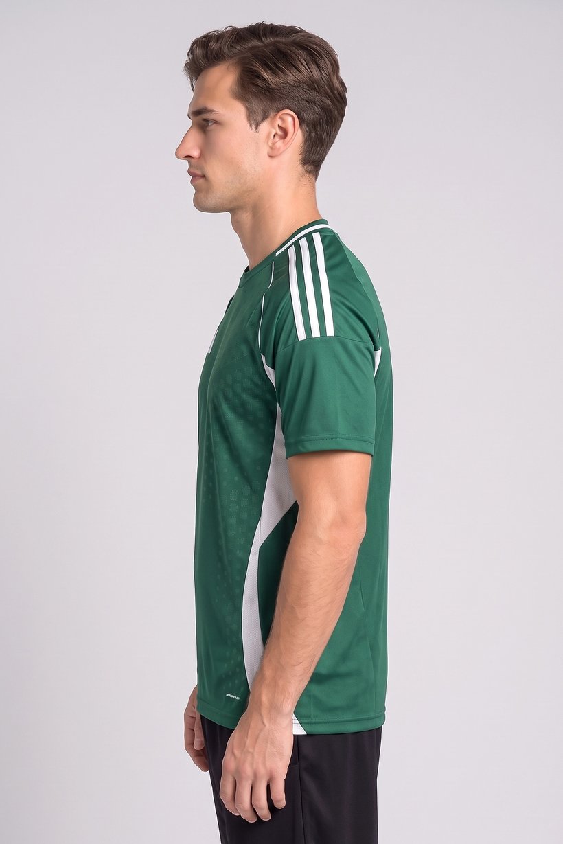 Men Slim Fit Short Sleeve Training T-Shirt, Green