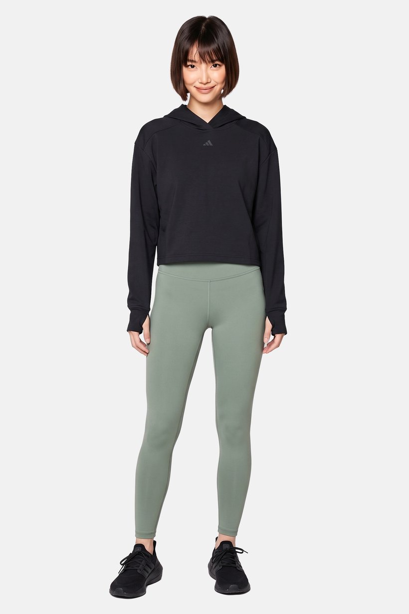 Women Sportswear Fit Long Sleeve Training Sweatshirt, Black