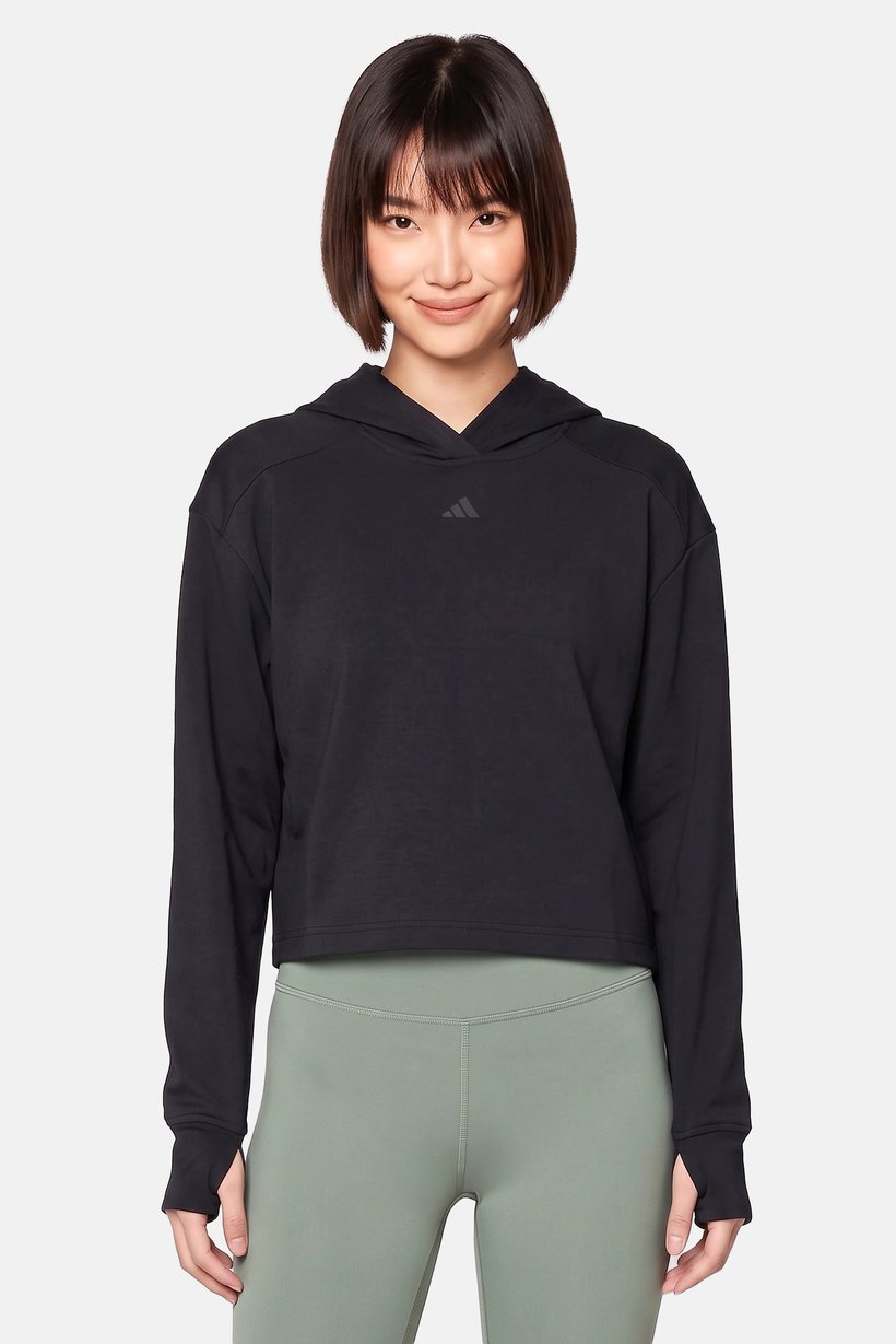 Women Sportswear Fit Long Sleeve Training Sweatshirt, Black