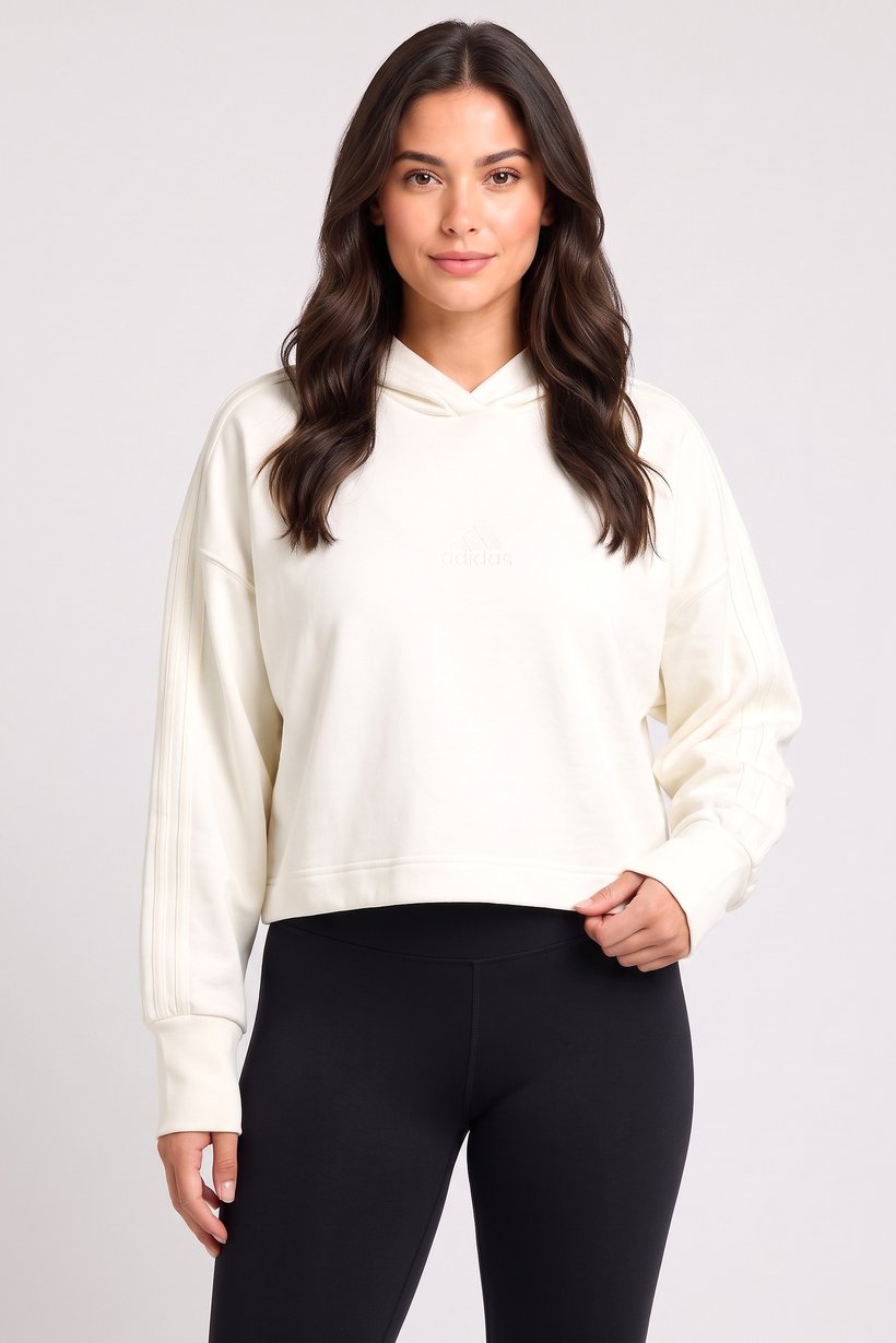 Women Regular Fit Long Sleeve Outdoor Hoodie, Off White