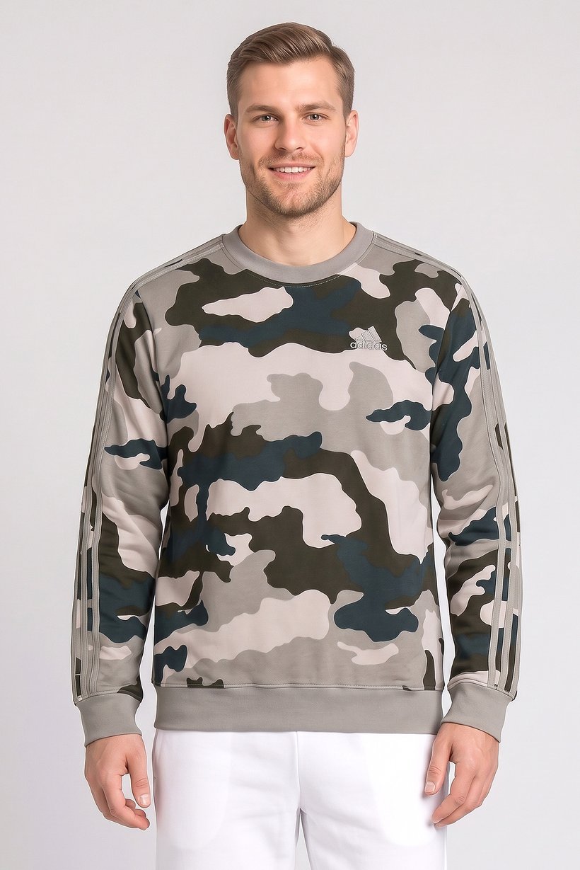 Men Sportswear Fit Long Sleeve Outdoor Sweatshirt, Camouflage