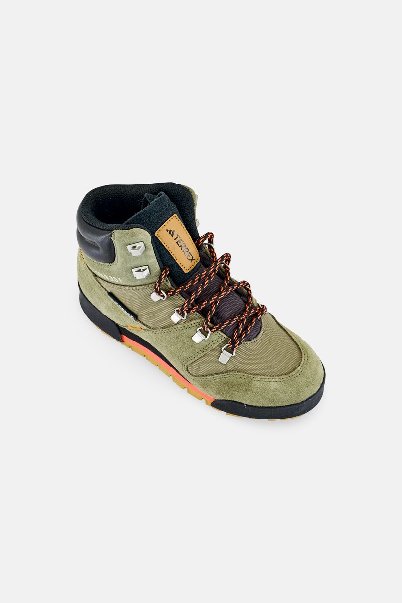 Adidas x Terrex Kids Boy Snowpitch Lace Up Hiking Shoes, Olive