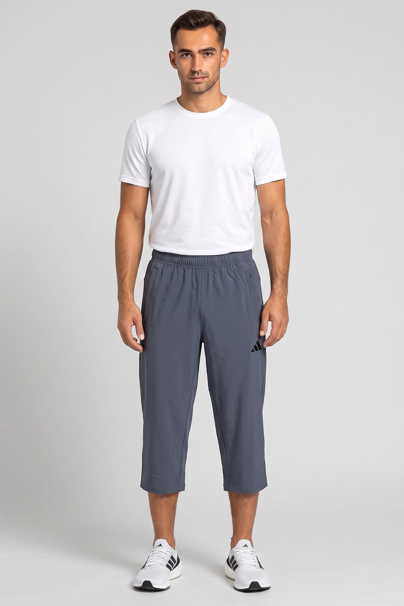 Men Sportswear Fit 3/4 Training Shorts, Slate Grey