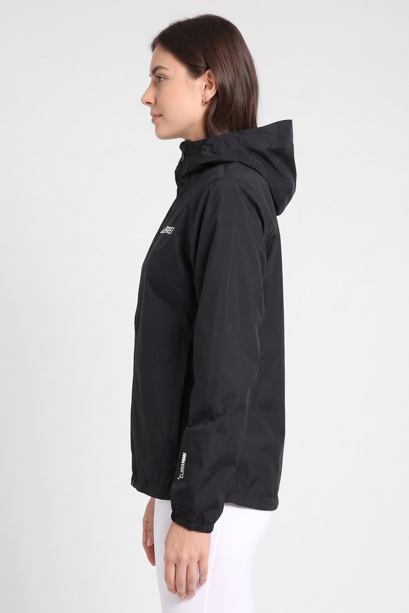 Women Sportswear Fit Long Sleeve Hiking Jacket, Black