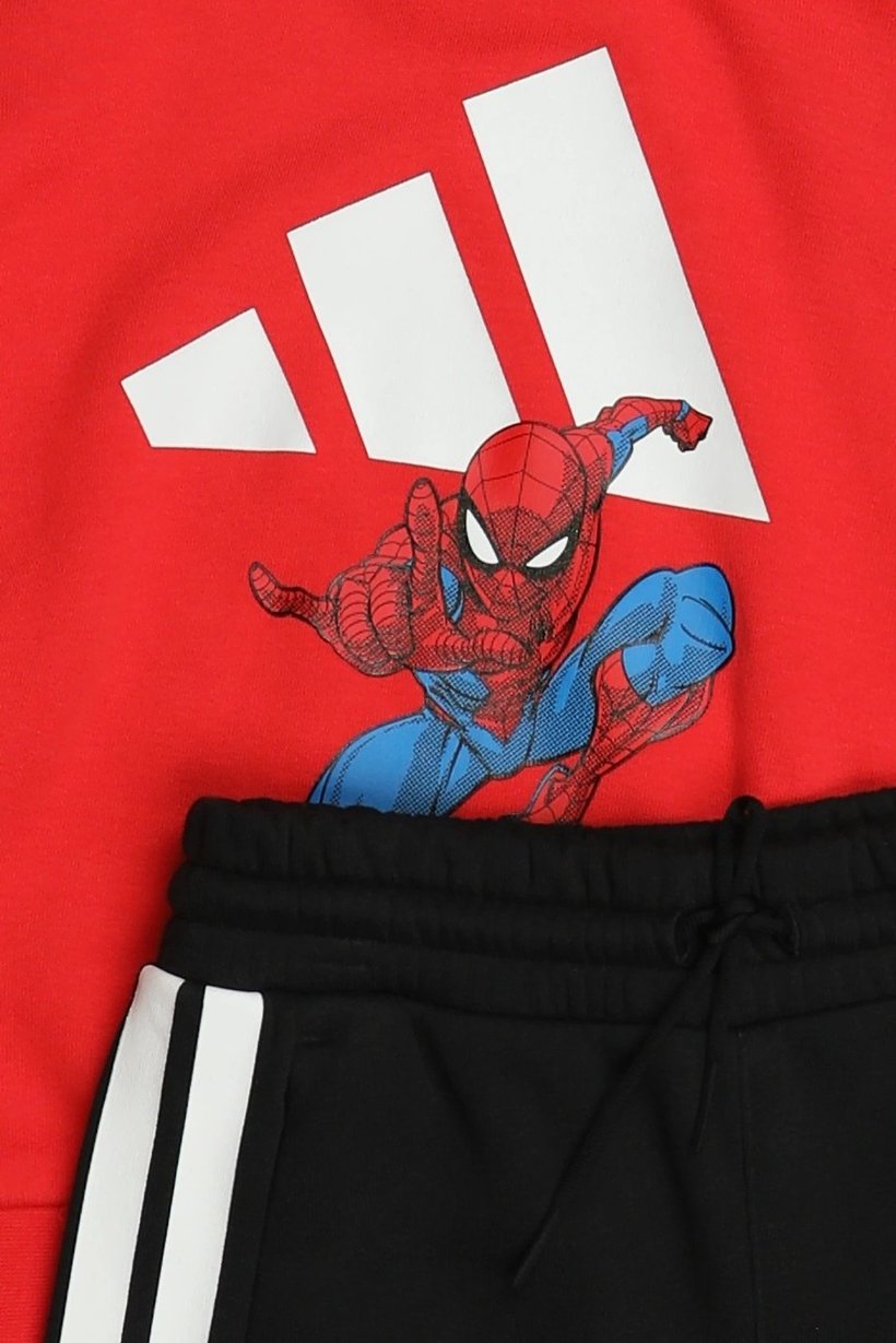 Adidas x Marvel Toddlers Boy Regular Fit Long Sleeve Sweatshirt And Pants Set, Multicolor