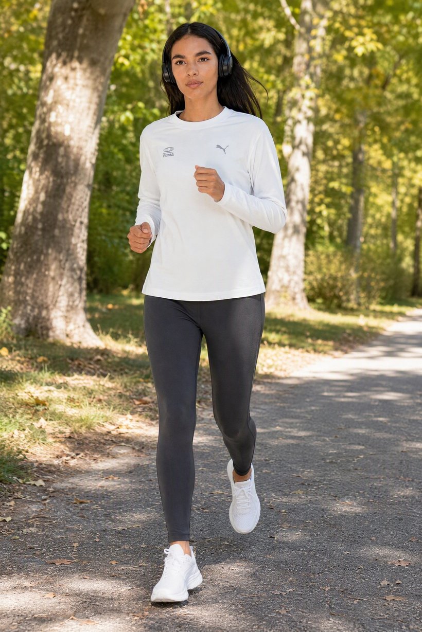 Women Sportswear Fit Long Sleeve Outdoor T-shirt, White