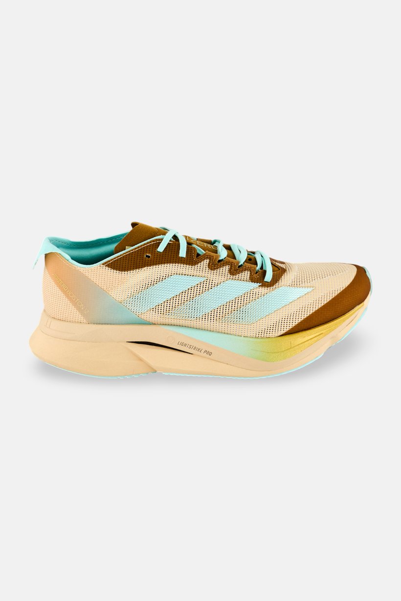 Men Adizero Boston Lace Up Running Shoes, Multicolor