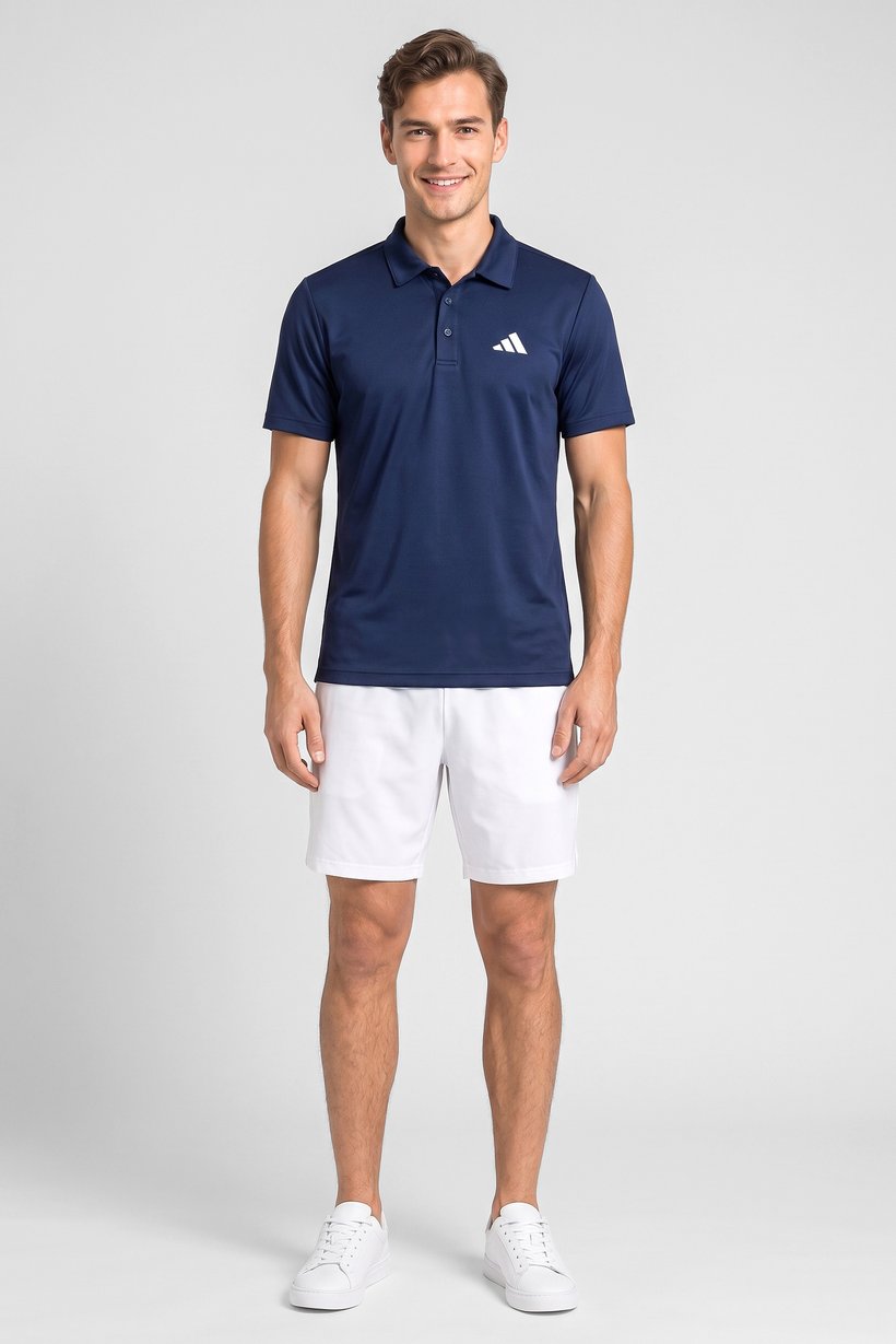 Men Sportswear Fit Short Sleeve Outdoor Polo Shirt, Navy
