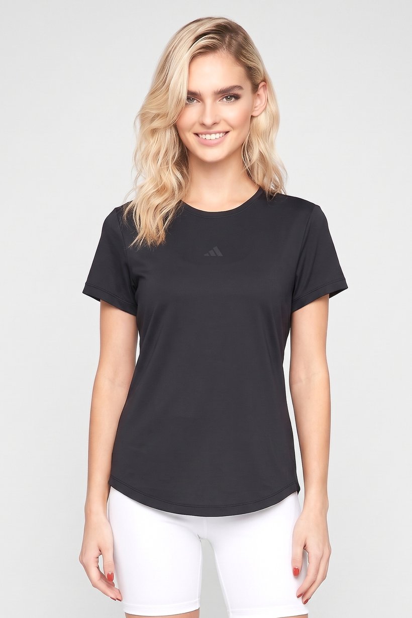 Women Sportswear Fit Short Sleeve Training T-Shirt, Black