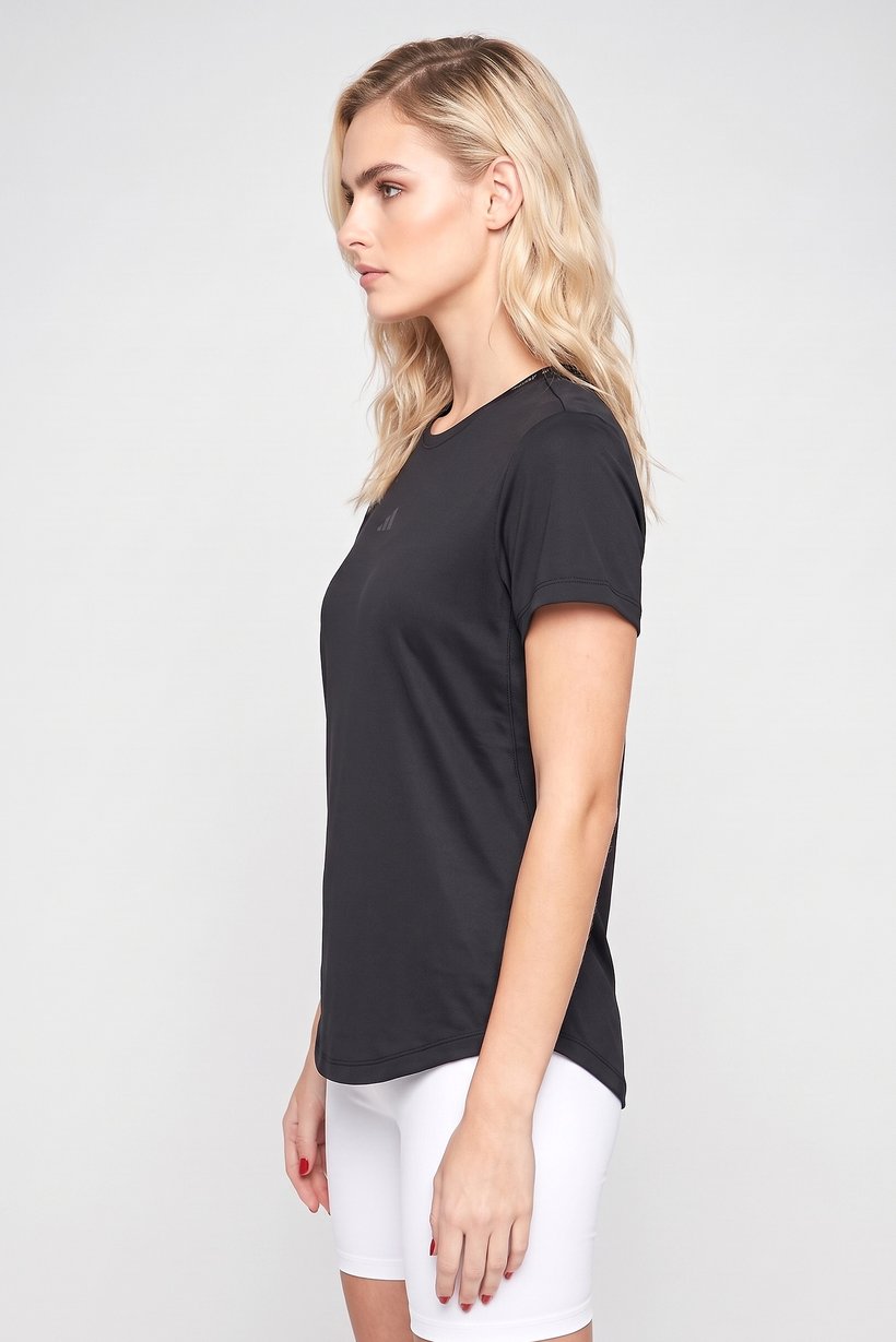 Women Sportswear Fit Short Sleeve Training T-Shirt, Black