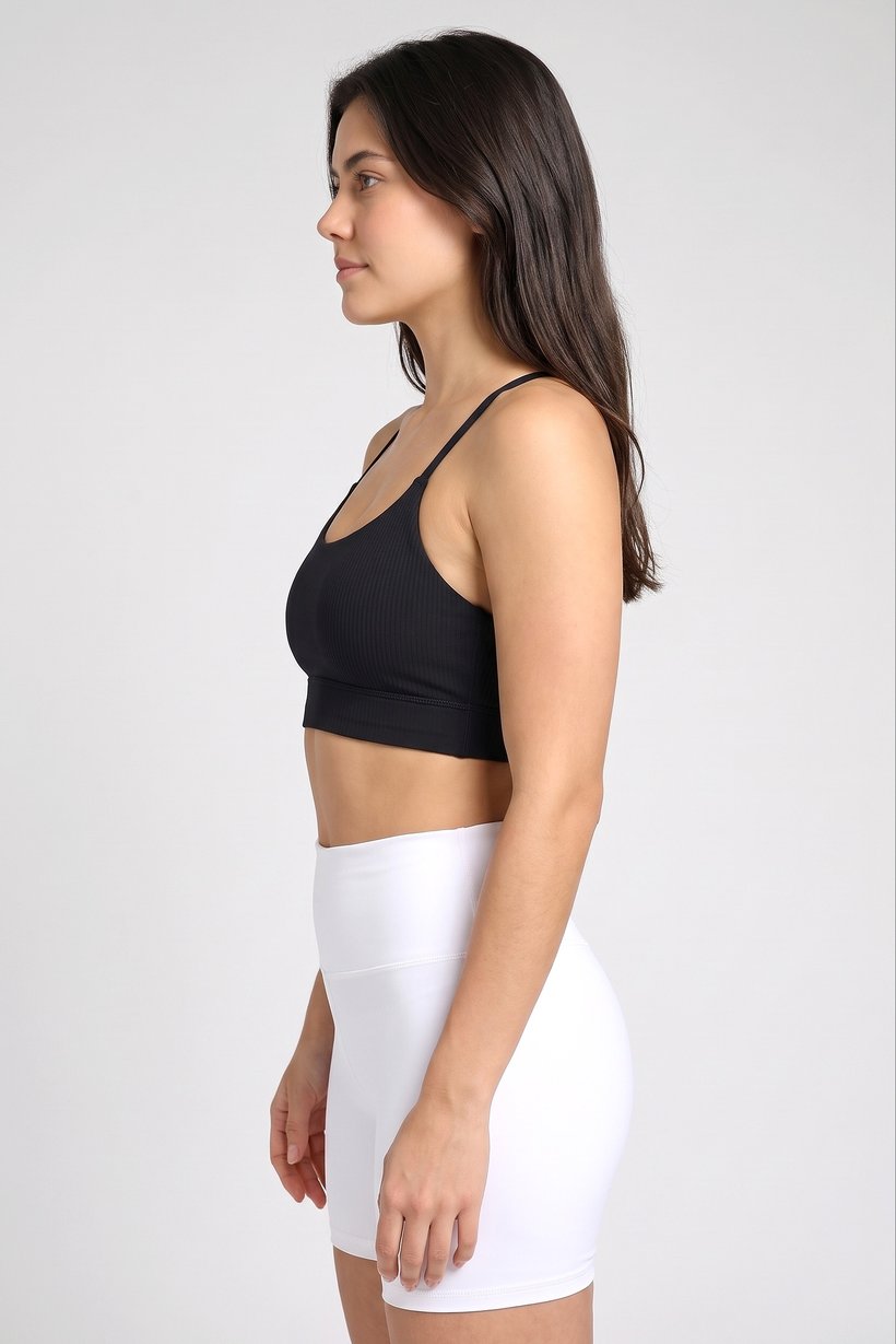 Women Sportswear Fit Padded Training Sports Bra, black