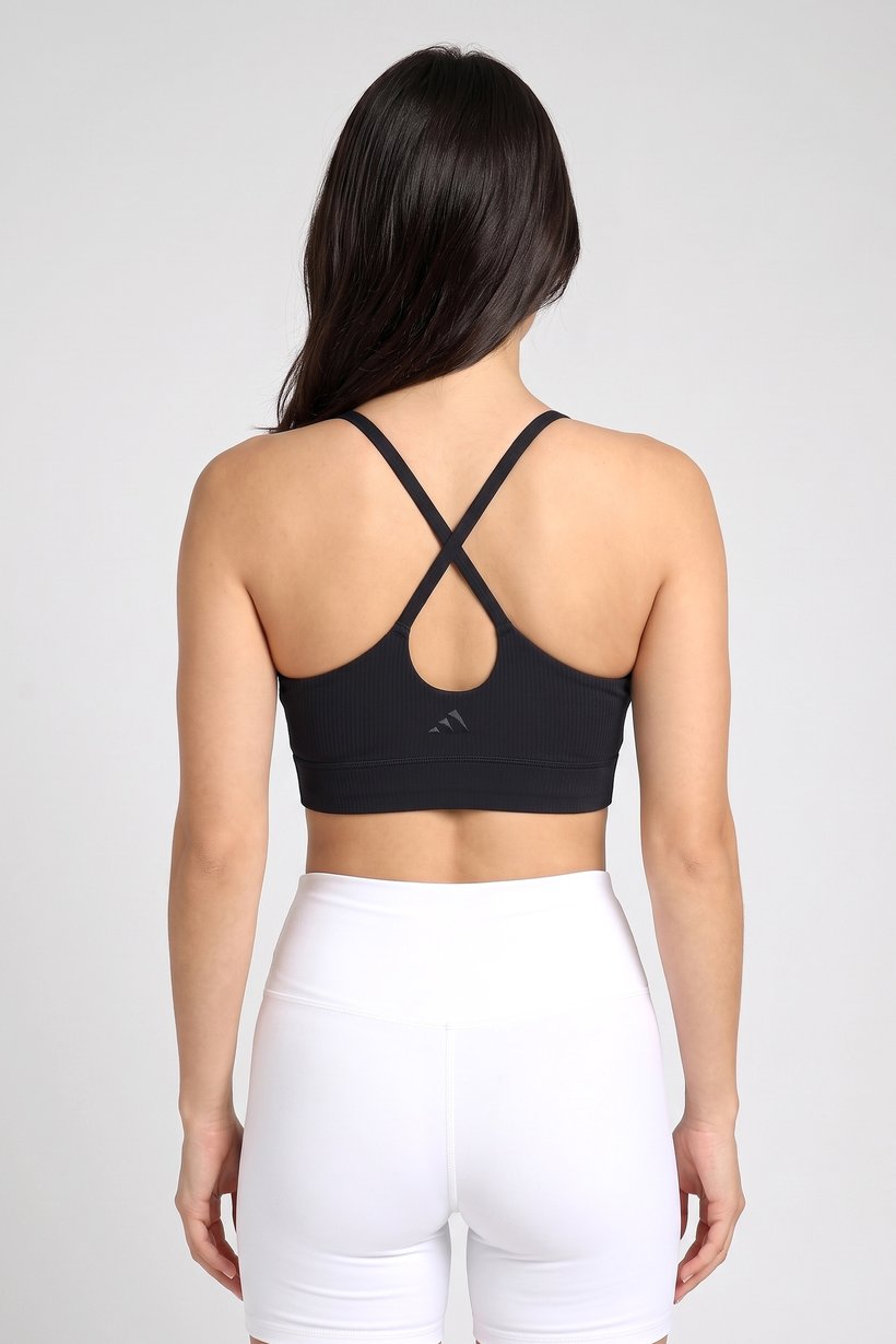 Women Sportswear Fit Padded Training Sports Bra, black