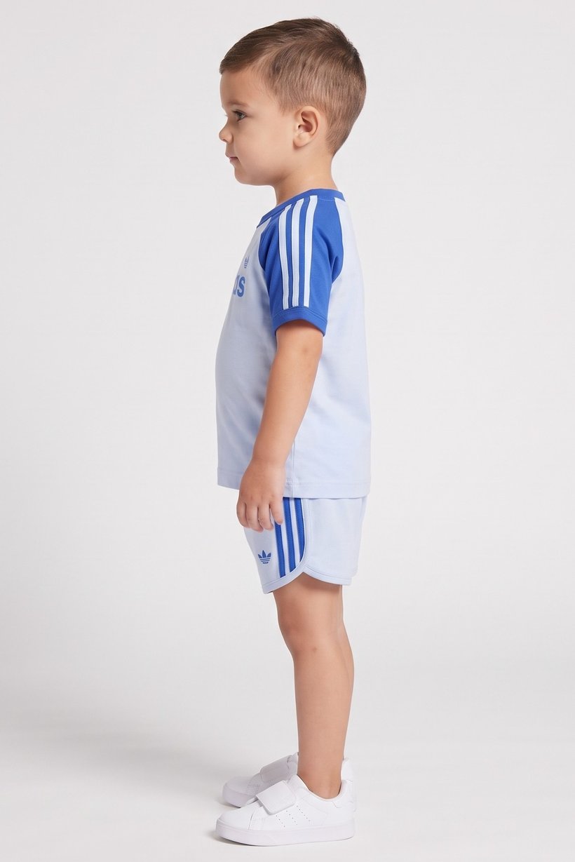Toddlers Boy 2 Pcs Sporswear Fit Outdoor T-Shirt And Shorts, Set, Sky Blue