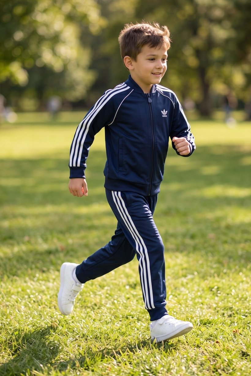 Toddlers Boy 2 Pieces Long Sleeve Training Tracksuit Set, Navy