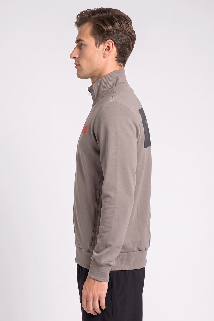 Adidas x Audi Men Sportswear Fit Long Sleeve Outdoor Sweatshirt, Taupe
