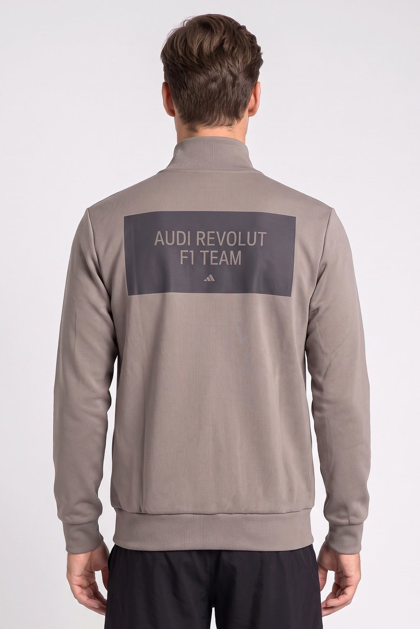 Adidas x Audi Men Sportswear Fit Long Sleeve Outdoor Sweatshirt, Taupe
