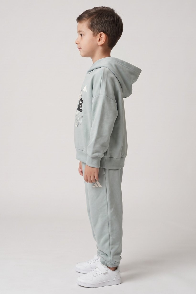 Toddlers Boy 2 Pcs Oversize Fit Tracksuit, Light Sage