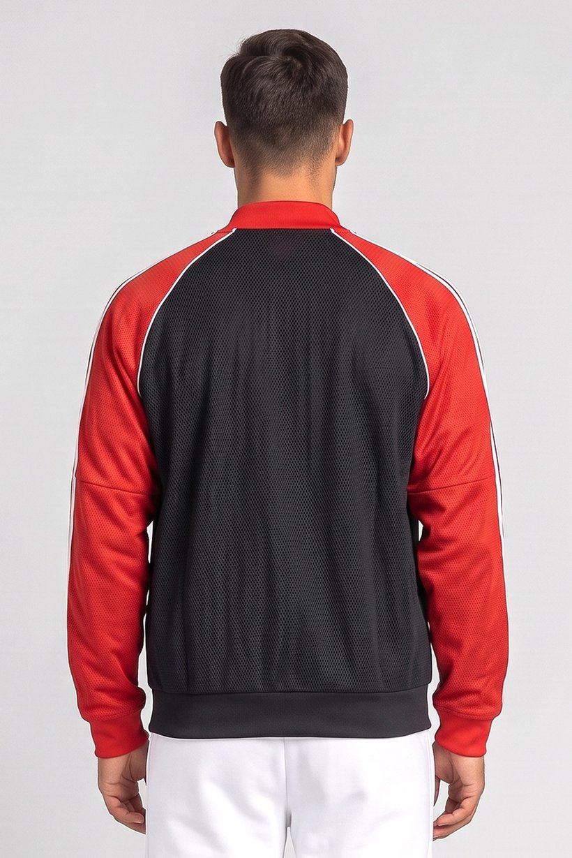 Men Sportswear Fit Long Sleeve Outdoor Jacket, Black
