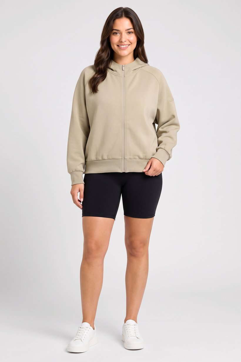 Women Loose Fit Long Sleeve Outdoor Hoodie, Light Olive
