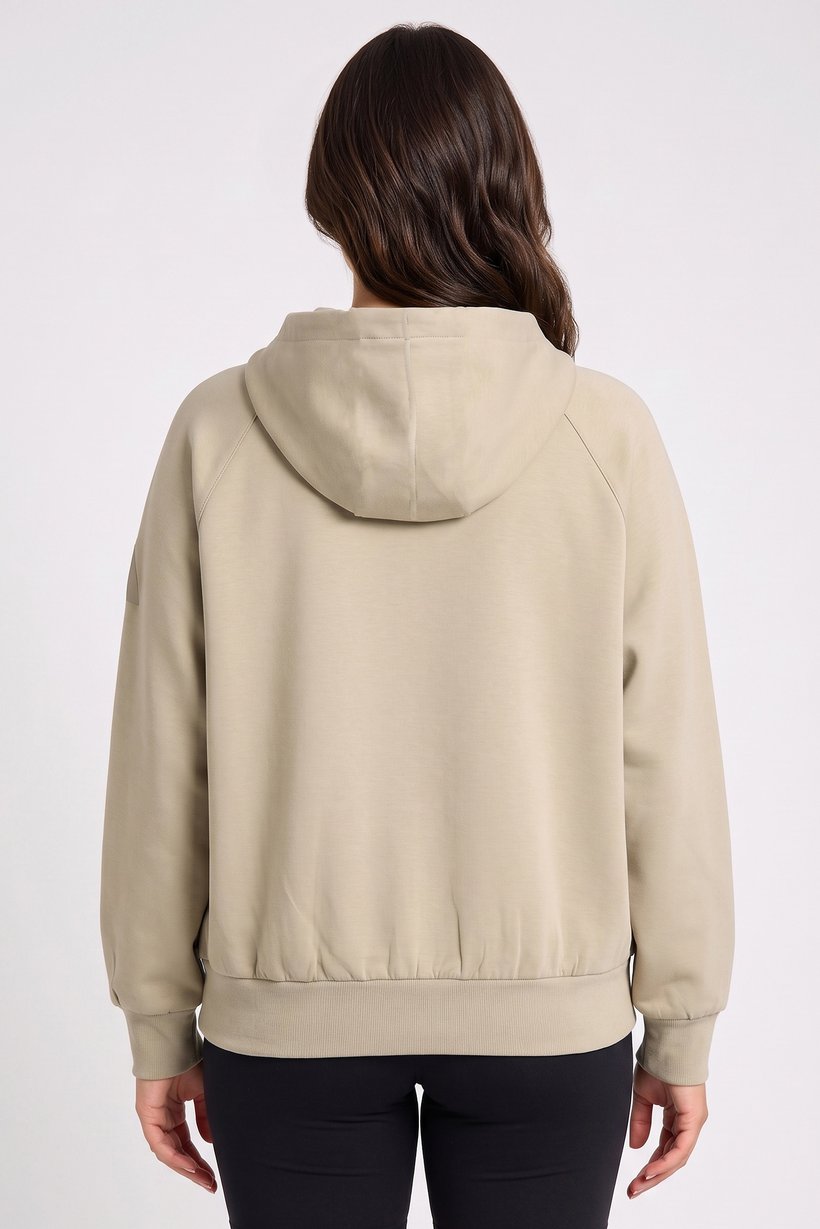 Women Loose Fit Long Sleeve Outdoor Hoodie, Light Olive