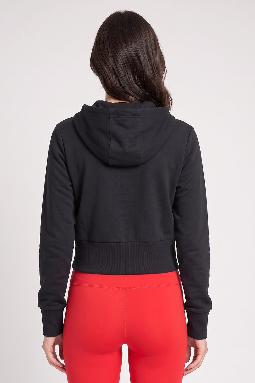 Women Sportswear Fit Long Sleeve Outdoor Hoodie, Black