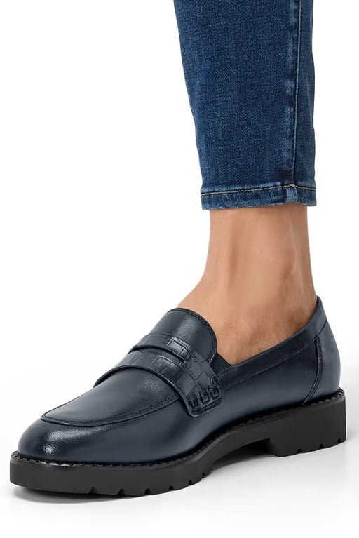 Women Slip On Casual Shoes, Navy