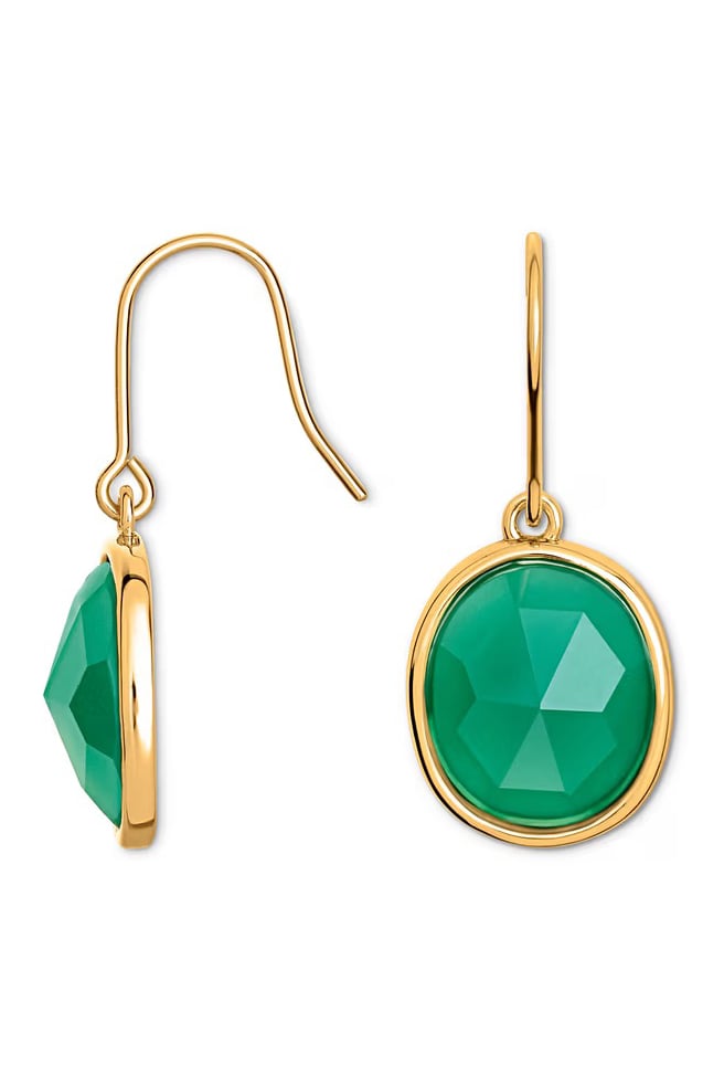 Women Fashionable Hoop Earring, Green