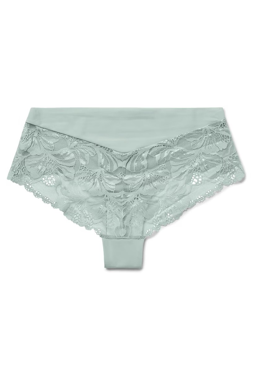 Women 2 Pieces Textured Panty, Teal Green