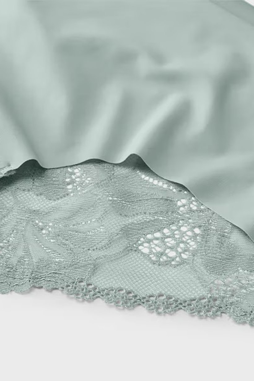 Women 2 Pieces Textured Panty, Teal Green