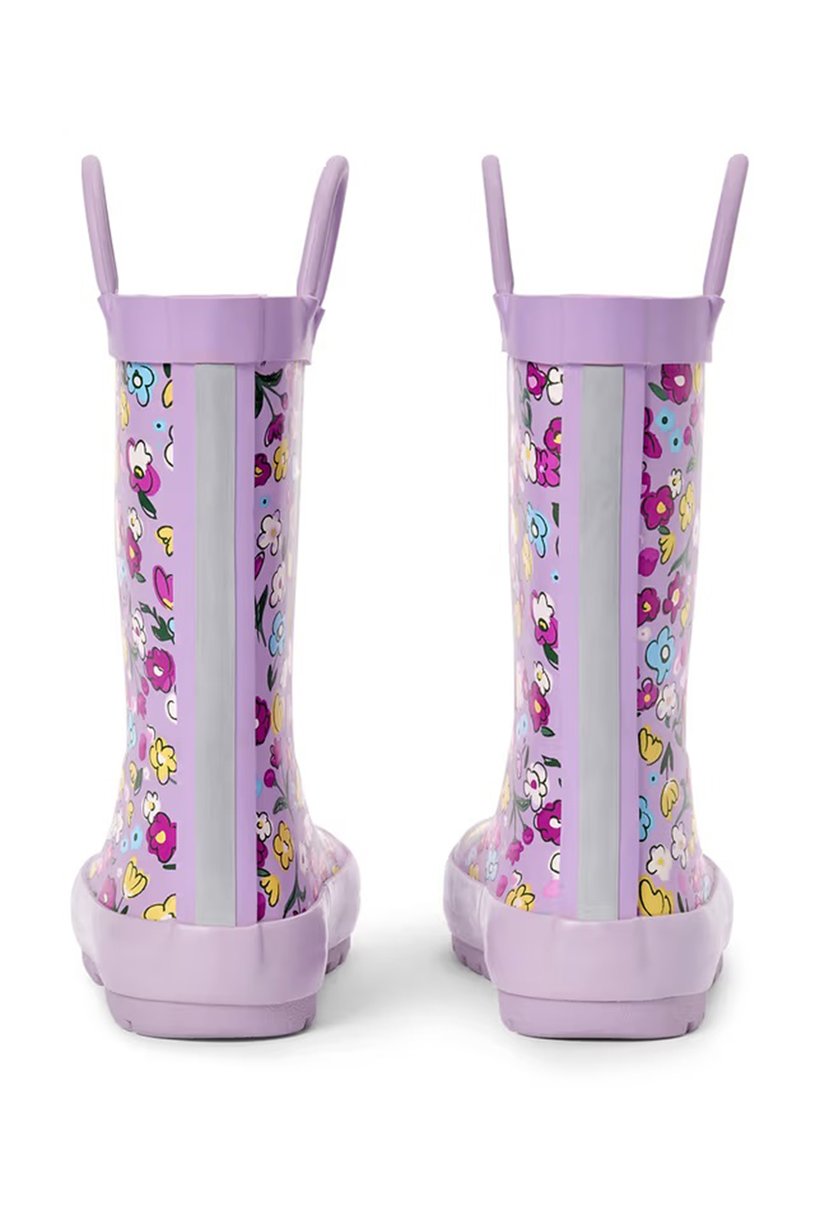 Kids Girl Floral Pattern Slip on Rain Boots, Multicolor