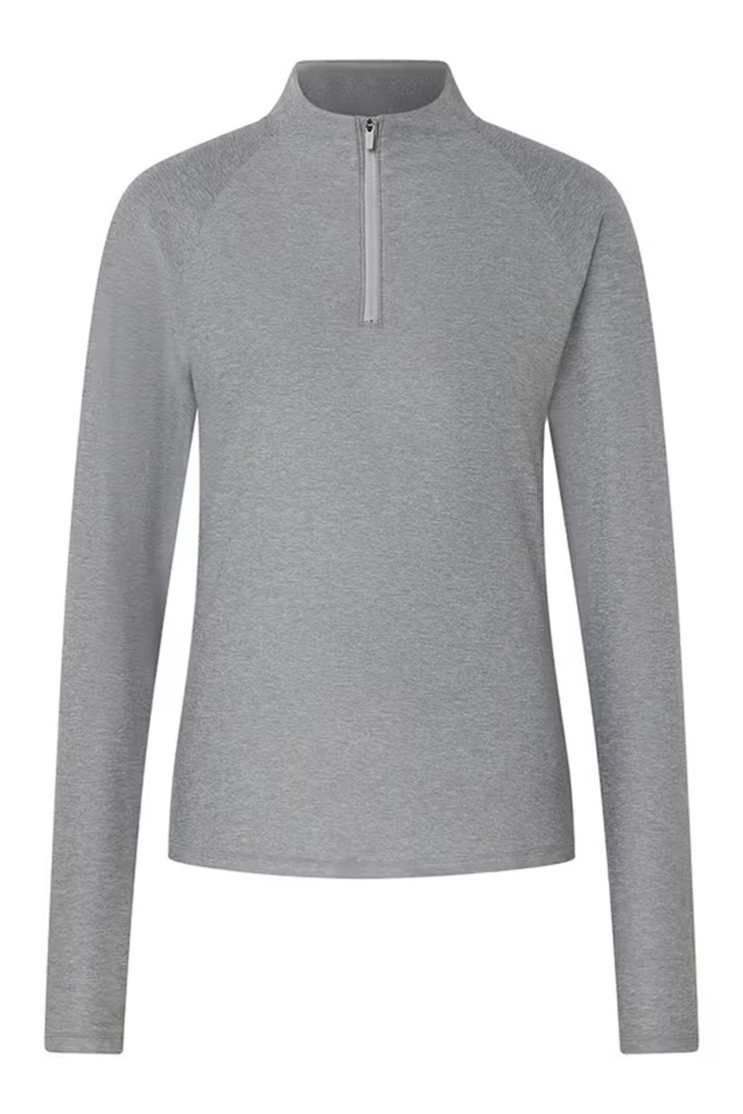 Women Sportswear Fit Long Sleeve Outdoor Sweatshirt, Heather Grey
