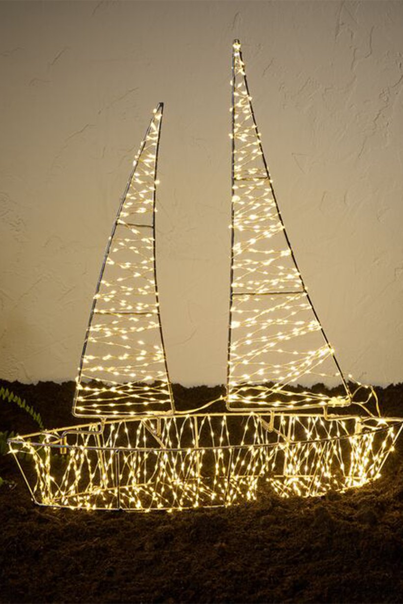 3D LED Boat, Silver