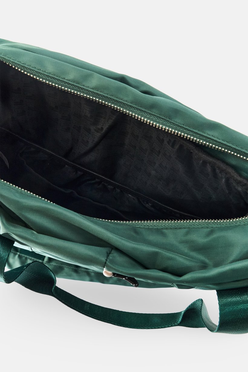 Men Brand Logo Backpack, Dark Green