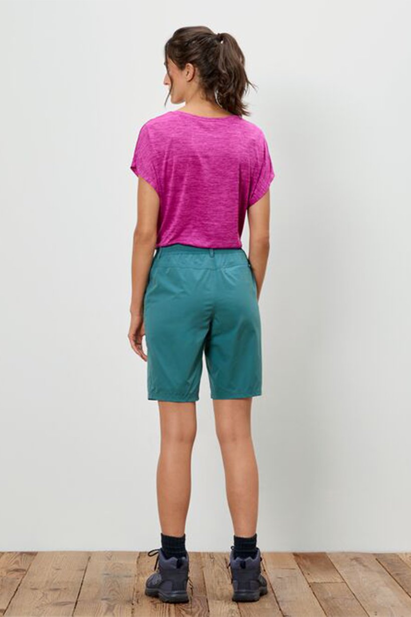 Women Regular Fit Plain Outdoor Shorts, Turquoise