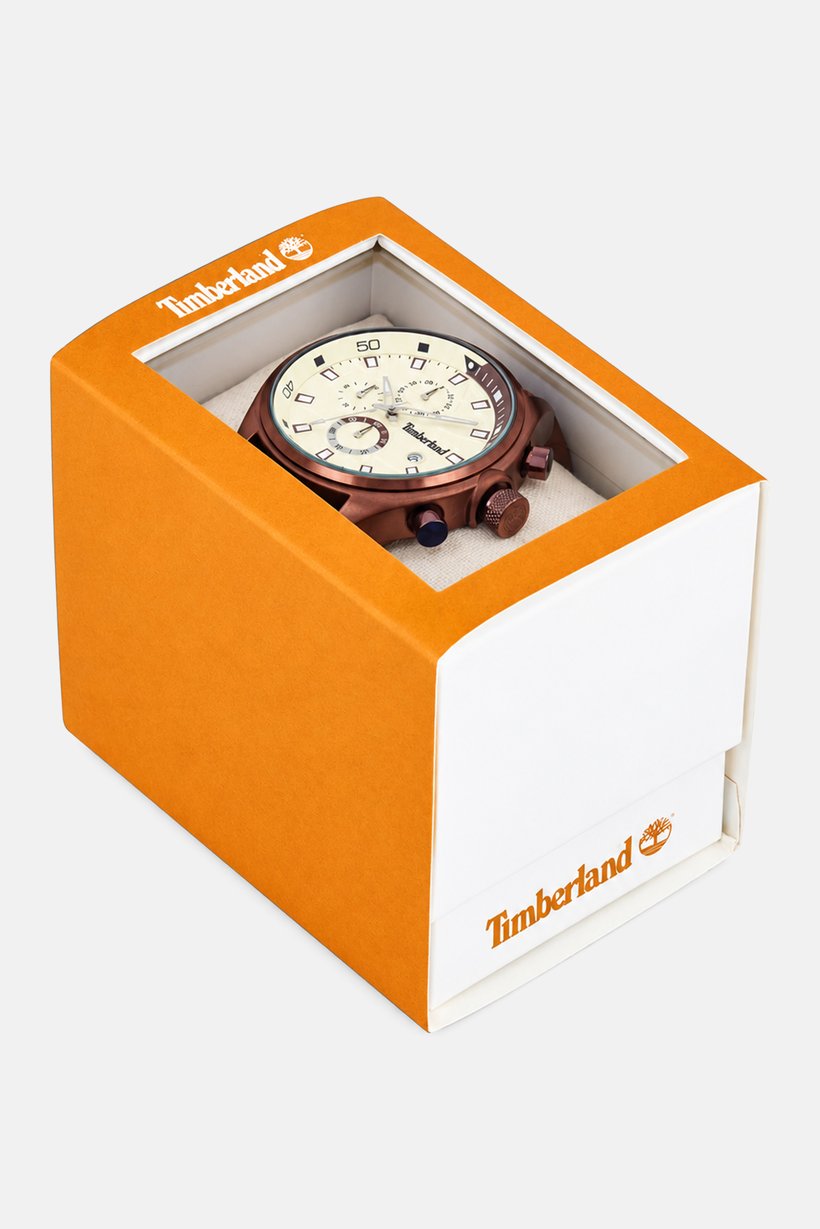 Men TDWGC9000405 Quartz Leather Watch 46 mm, Brown