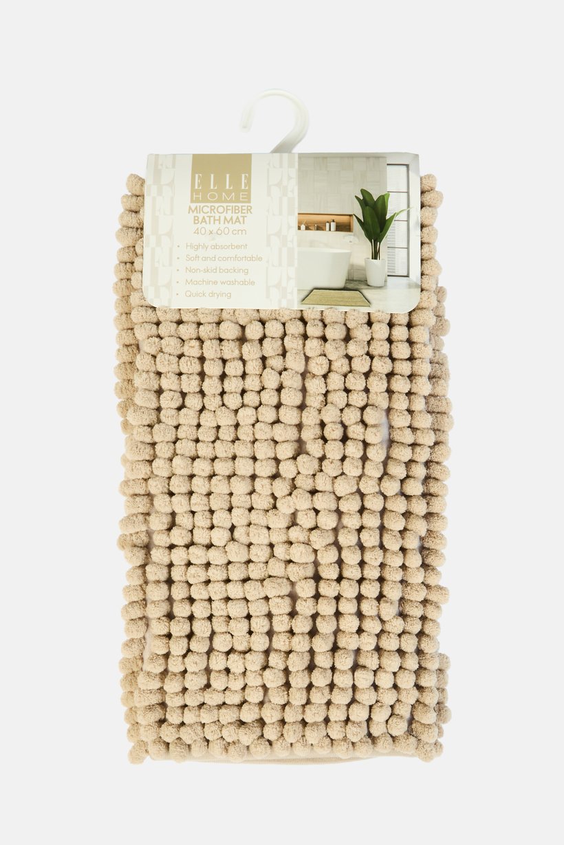 Microfiber Textured Bath Mat, Olive