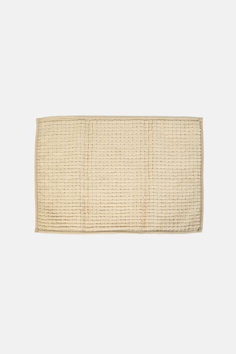 Microfiber Textured Bath Mat, Olive