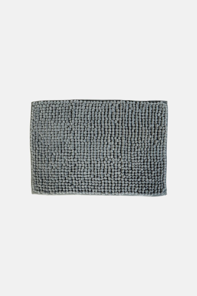 Microfiber Textured Bath Mat, Dark Grey