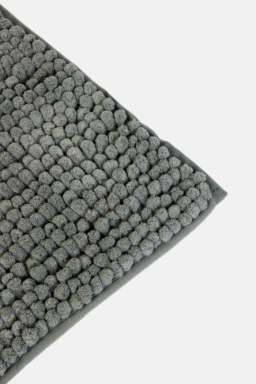 Microfiber Textured Bath Mat, Dark Grey