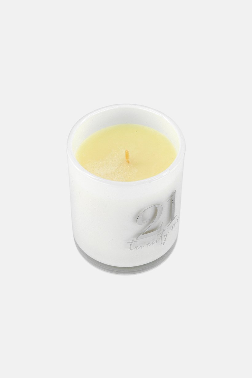 Milestones Age 21 Champagne Scented Soy Wax Candle, White