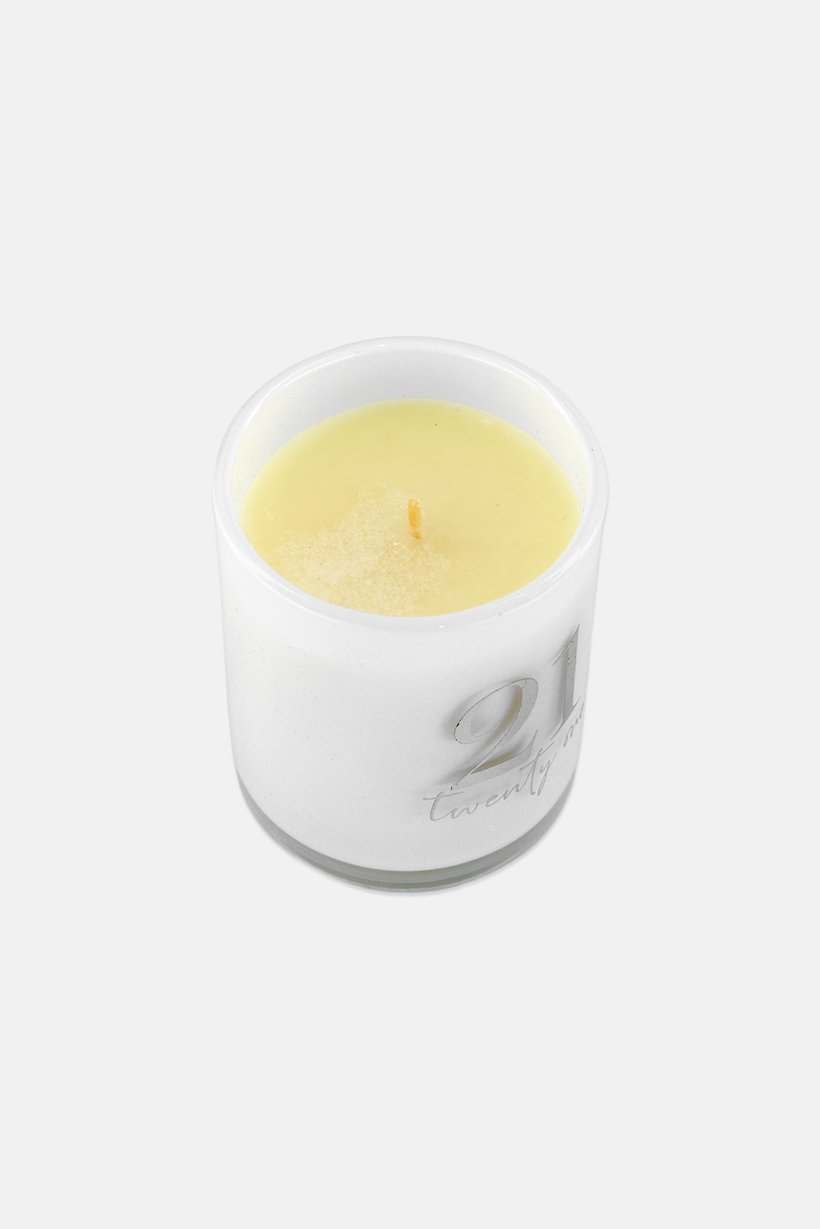 Milestones Age 21 Champagne Scented Soy Wax Candle, White