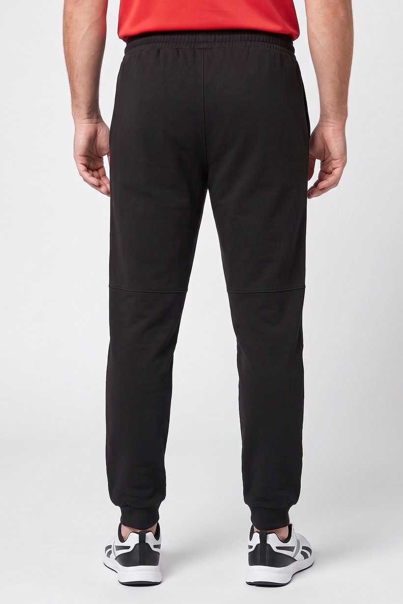 Men Sportswear Fit Drawstring Outdoor Sweatpants, Black