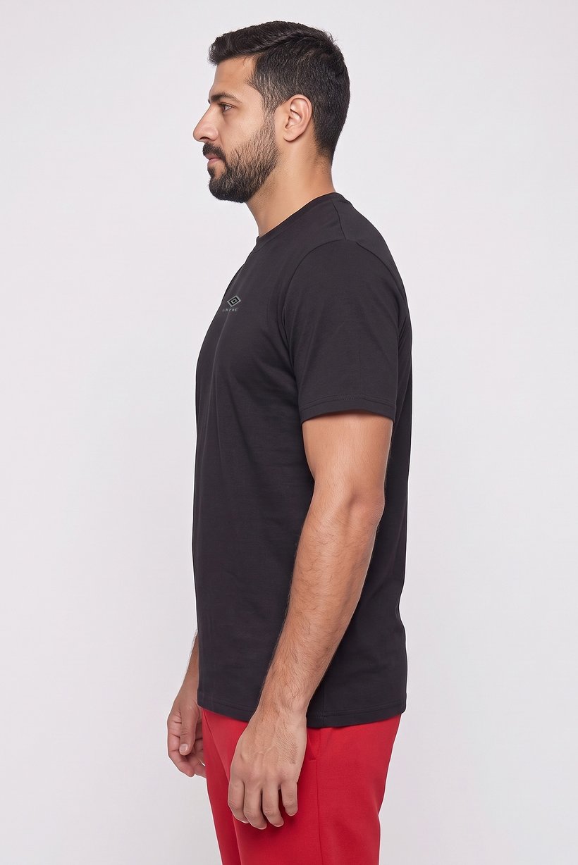 Men Sportswear Fit Short Sleeve Outdoor T-Shirt, Black