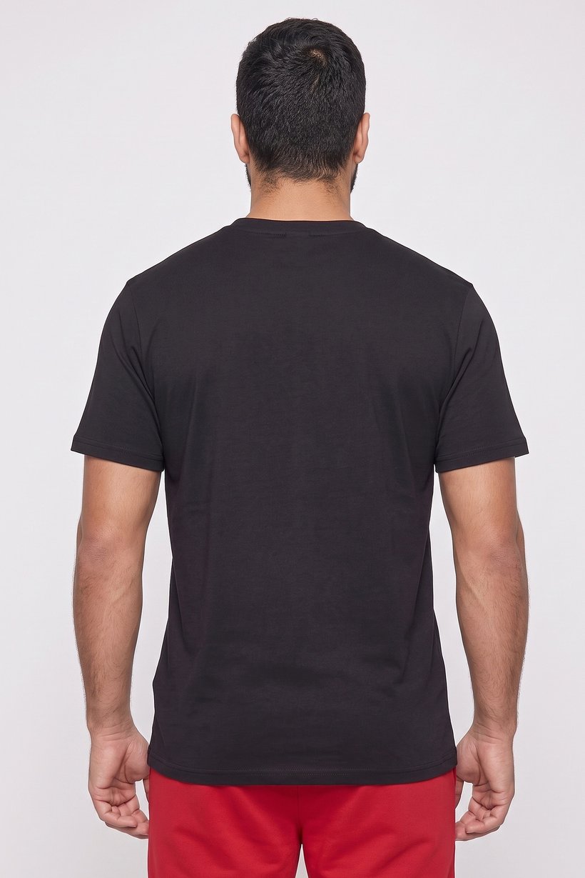 Men Sportswear Fit Short Sleeve Outdoor T-Shirt, Black